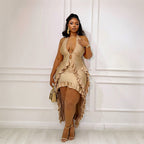 Women's Backless Halter Dress