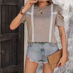 Women's Summer Women Lace Stitching T Shirt For Women