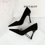 Women's Suede Pointed-Toe Stiletto Heels