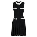 Women's 3d Floral Knit Sleeveless Dress