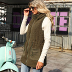 Hooded Mid Length Quilted Vest