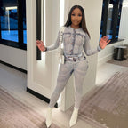 Women's Spring Summer Personalized Printed T-Shirt Trousers Two Pieces