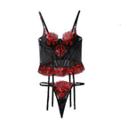 Contrast Color Corset Lingerie