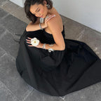 Strapless Black Vacation Dress