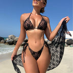 Lace Composite One-piece Swimwear