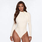 Women's Lace-Up Long-Sleeve Bodysuit