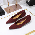 Women's Daily Simple All Match Pointed Toe Shallow Mouth Low Heel Shoes
