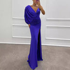 V-Neck Design Dress Evening