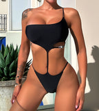 Solid Color One-piece Swimwear