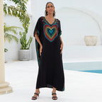Rayon Embroidered Cover Up Swimwear