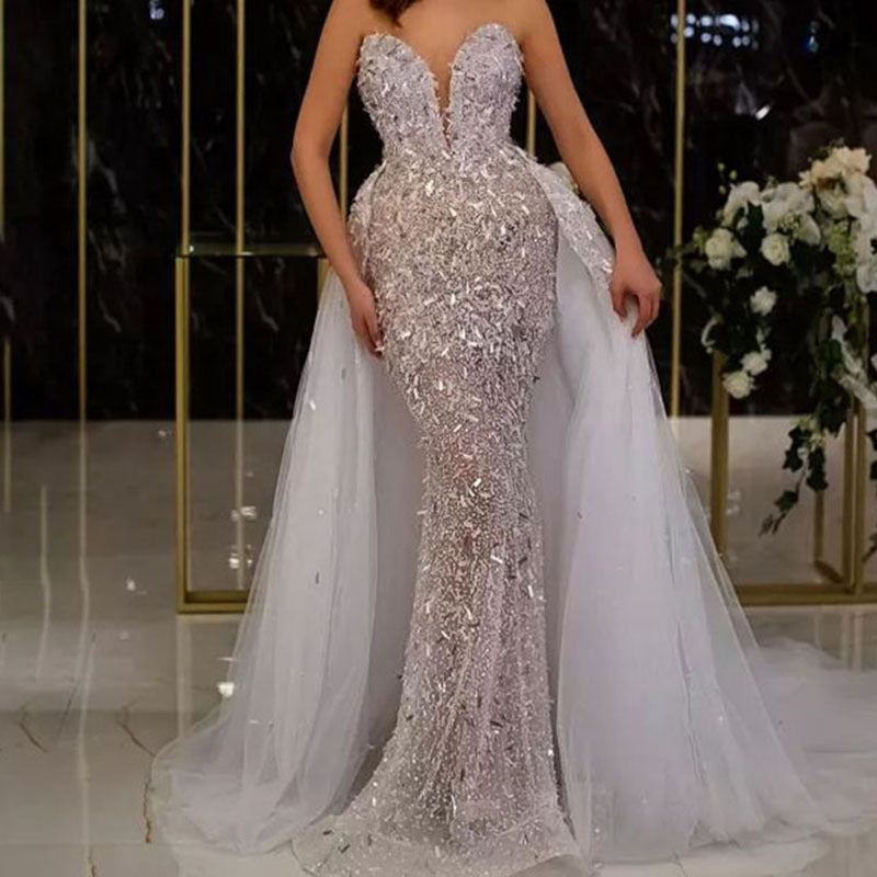 Women's Sequined Fishtail Evening Dress