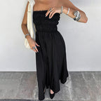 Strapless Black Vacation Dress