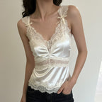 Women's Lace Bow Sleeveless Vest Top