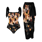 Multi Color One-piece Swimwear