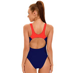 Color Matching One-piece Swimwear