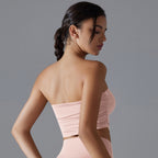 One Piece Nude Feel Sports Underwear Anti Exposure Inner Tube Top Base Workout Top Skinny Yoga Clothes Women