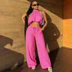 Two-Piece Top and Trousers Set