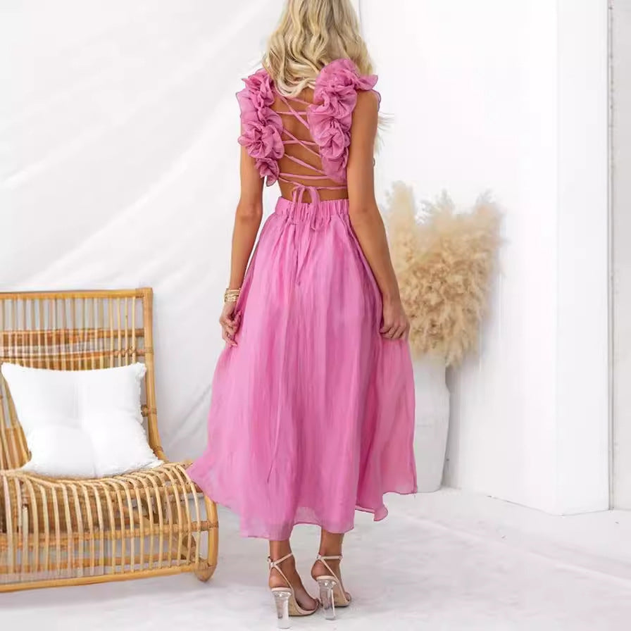 Women's Lace Pleated Dress