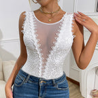 Women's Sheer Backless One-Piece Jumpsuit