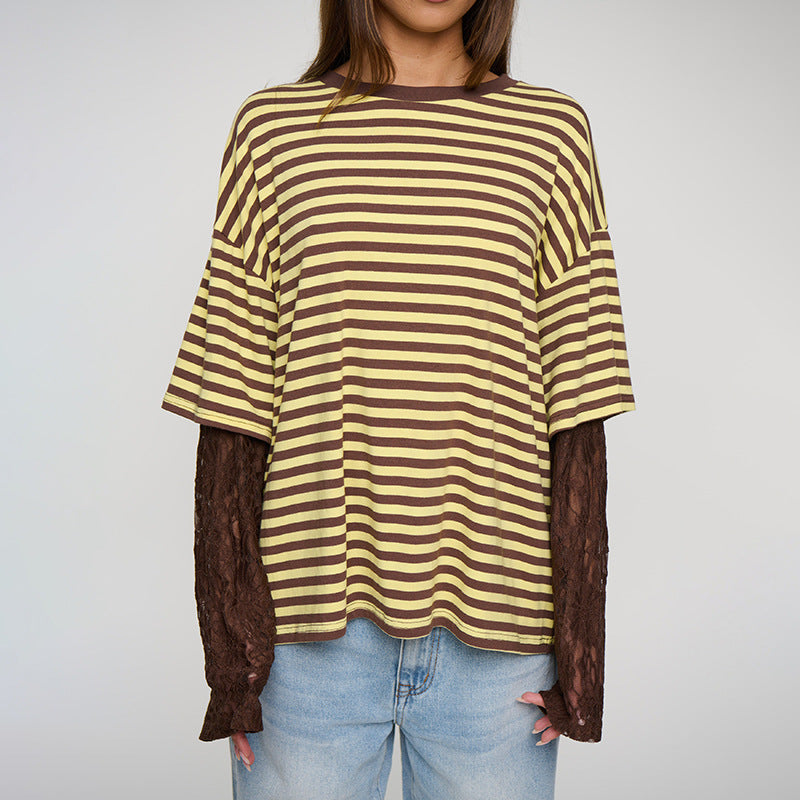 Yellow-brown color blocking