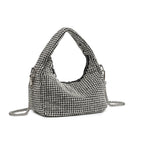 Women's Rhinestone Chain Bucket Bag