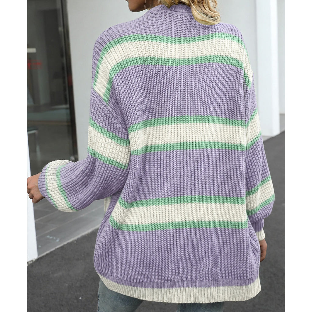 Women's Striped Cardigan