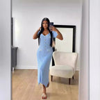 Short-Sleeve V-Neck Summer Dress