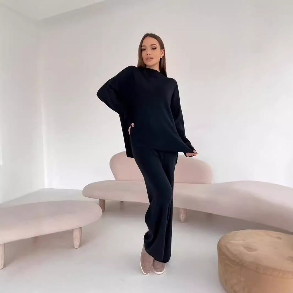 Women's Autumn Winter Russian Long Sleeved Loose Casual Trousers