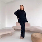 Women's Autumn Winter Russian Long Sleeved Loose Casual Trousers