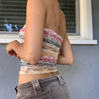 Women's Women’s Floral Lace Strapless Tube Top