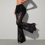 Sheer Bootcut Lace Pants