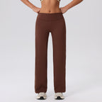 Pilates Yoga Pants Nude Feel Fitness Pants High Top Sports Straight Leg Pants