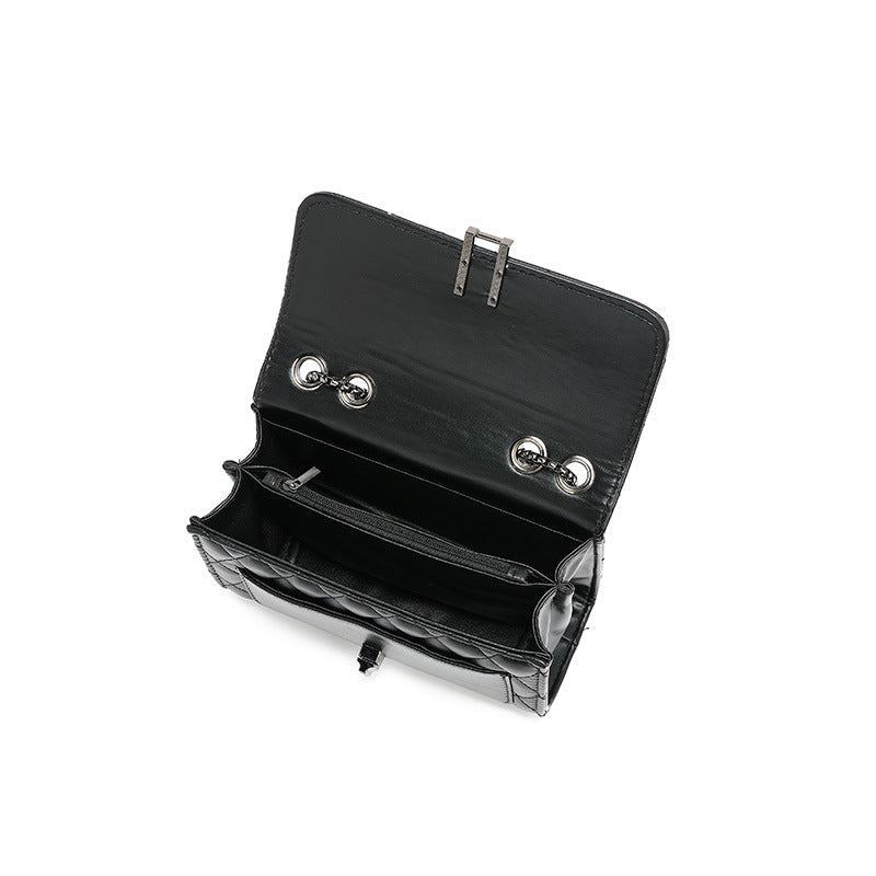 Rhombus Embroidery Line Small Square Bag Summer Versatile Shoulder