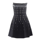 Embellished Tube Top Cinched Waist Bandage Dress Elegant Dinner