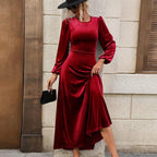 Women's Velvet Dress High Grade Backless Maxi Dress