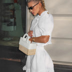 Autumn Women Stand Collar Puff Sleeve Ruffle Top Shorts