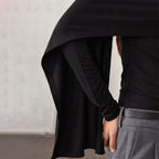 Women's Women Dark High Grade Cape Sleeve Women Autumn Winter Top