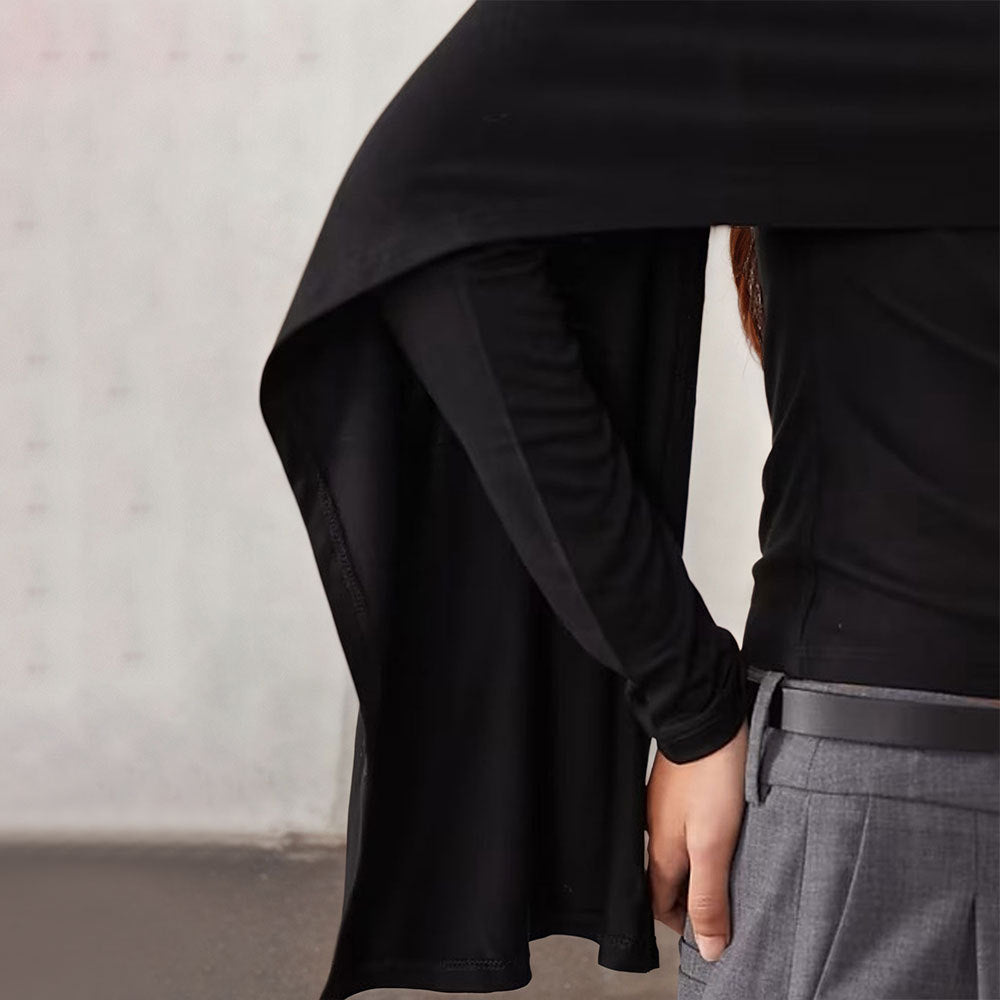 Women's Women Dark High Grade Cape Sleeve Women Autumn Winter Top