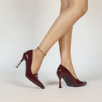 Women's Patent-Leather Pointed-Toe Heels