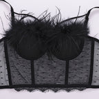 's Lace Mesh Camisole Vest Hollow Out Cutout Backless True