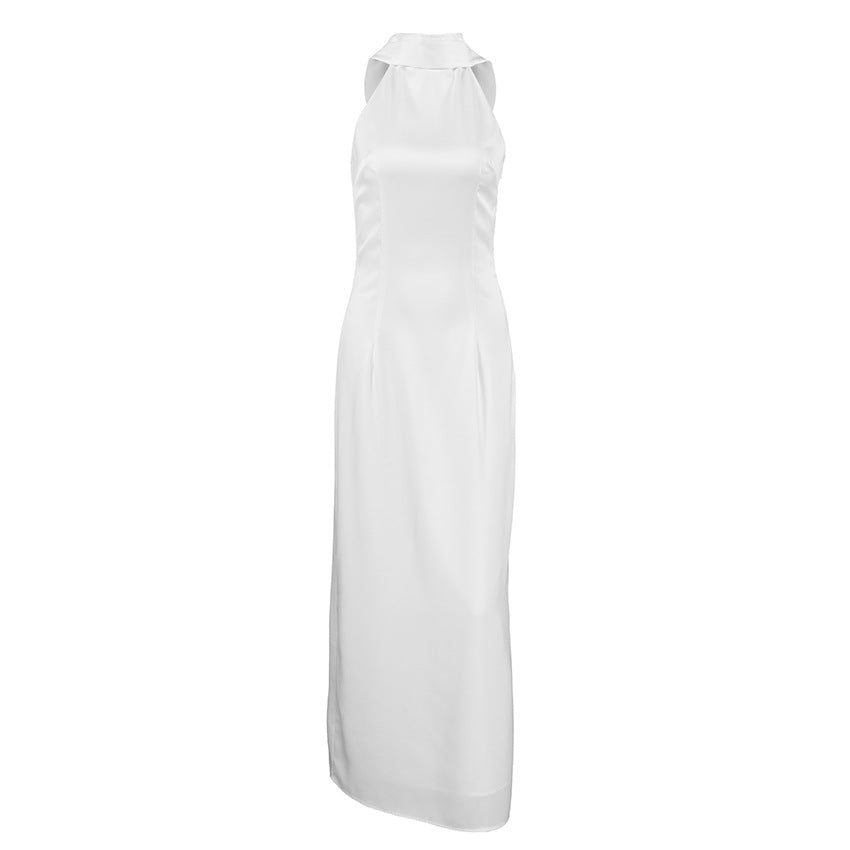 Women's Halter Silk Dress