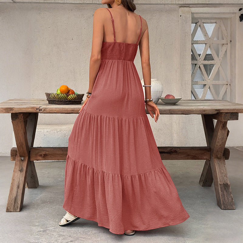 Women's Vacation Solid Dress