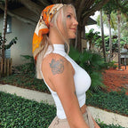 Women's Summer New Skinny Short Sleeveless Cotton T-Shirt Women Yoga Sports Inner Half-High Collar Vest