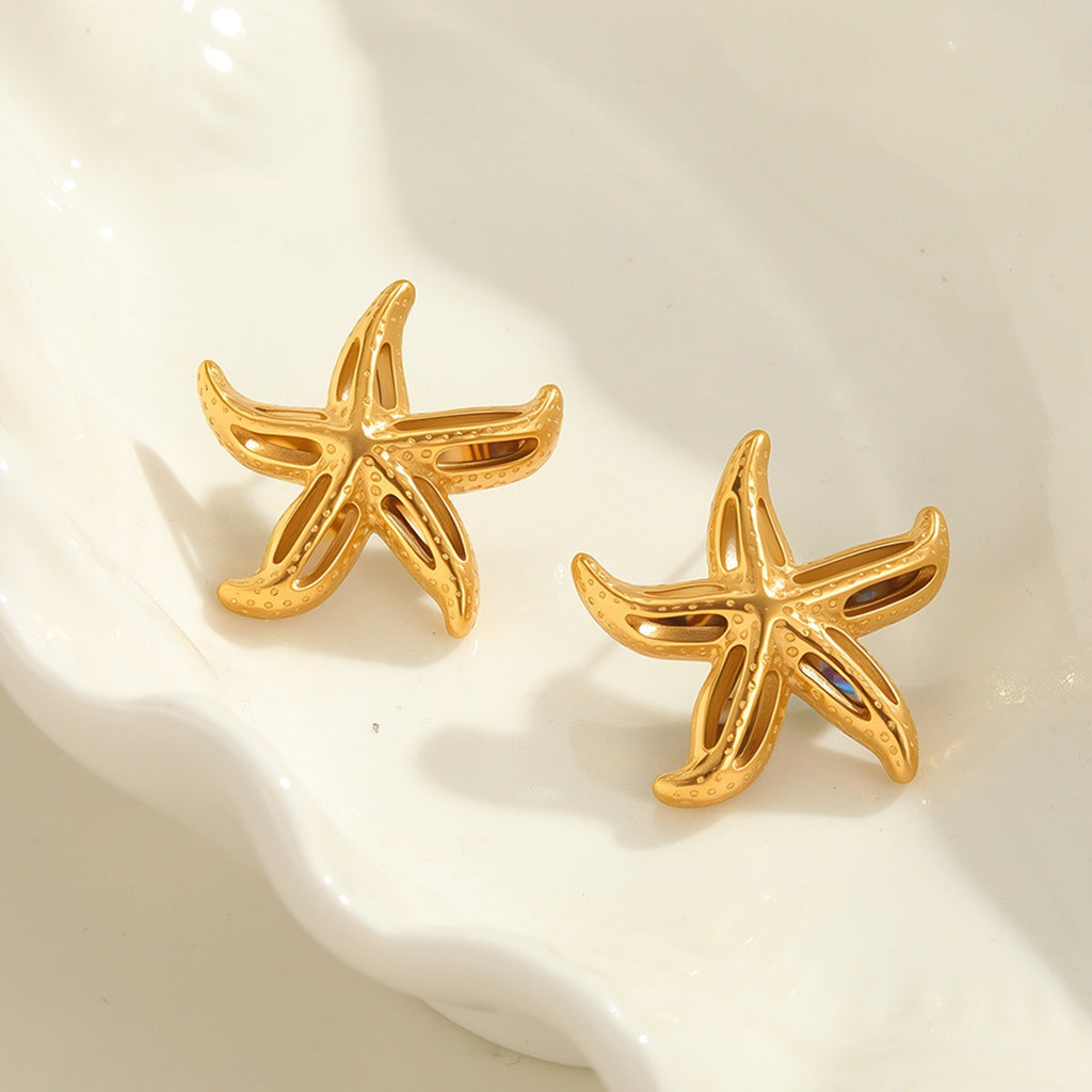 Women's Starfish Abalone Earrings