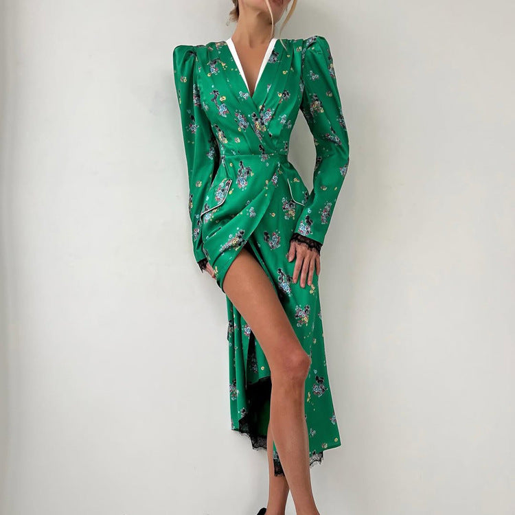 Women's Lace Long Sleeve Dress