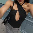 Women's Backless Hollow Out Cutout Out Bottoming Slim Jumpsuit