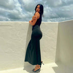 V-Neck Sleeveless A-Line Maxi Dress