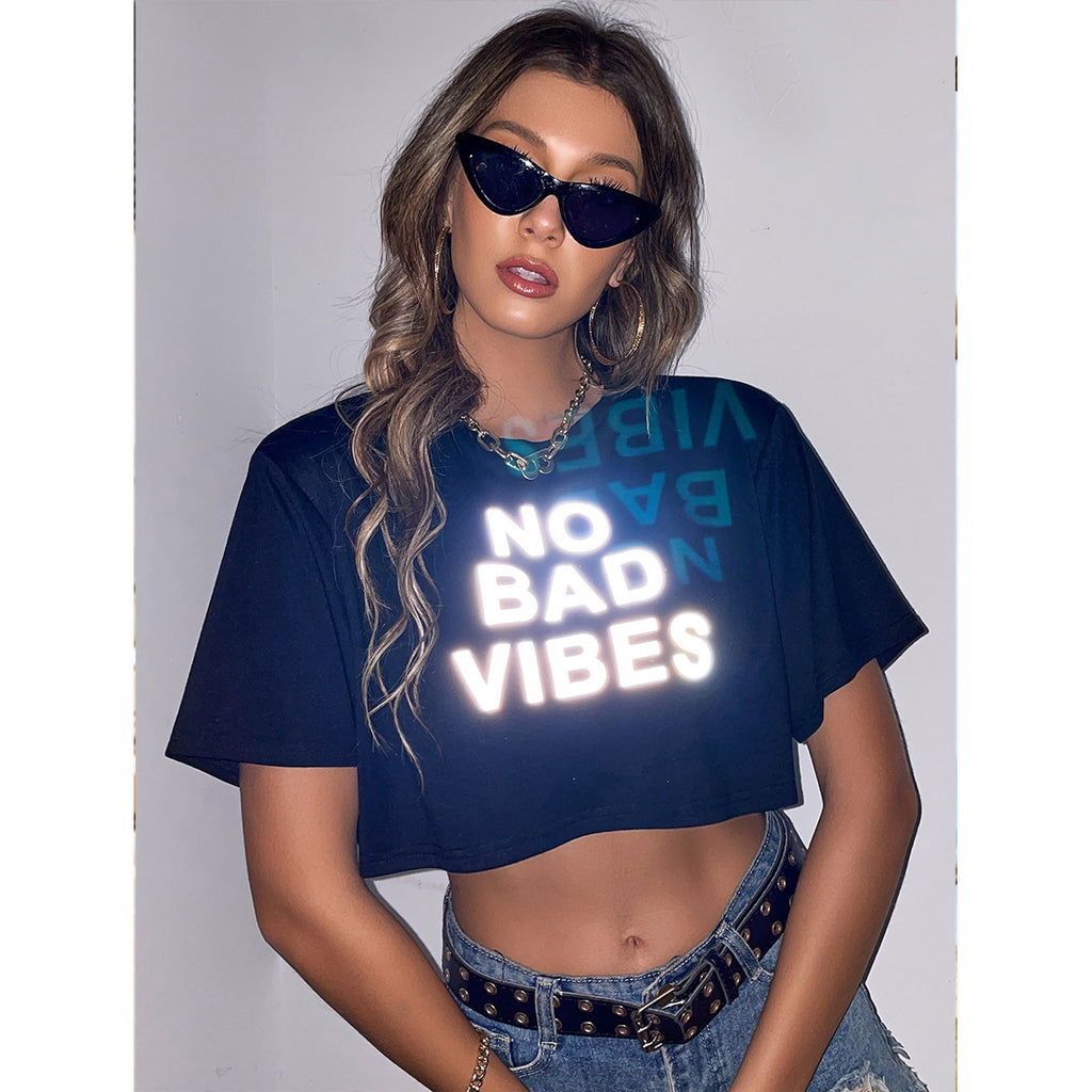 Women's Clothing Casual Printing All Match Short T Shirt
