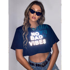 Women's Clothing Casual Printing All Match Short T Shirt