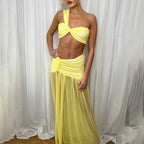 Women's Ladies Two Piece Sets Bikini Top Gauzy Package Hip Skirt Two Piece Sets